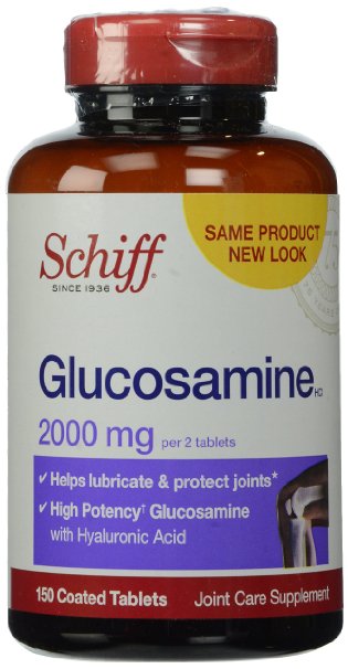 Schiff Glucosamine 2000 mg Joint Supplement, 150 Count Coated Tablets