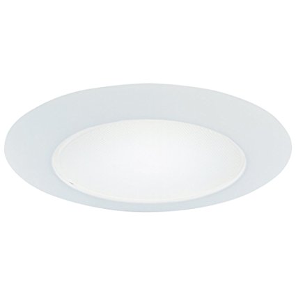 70 Series 6 in. White Airtight Wet Location Recessed Trim with Frosted Albalite Lens