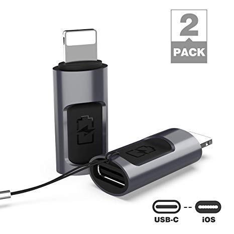 CONMDEX USB-C to iOS Charge Adapter 5V 2.4A Compatible with iOS Phone Xs Max 8 8 Plus 7 7 Plus 6 7s Plus SE Connect USB-C Power Adapter