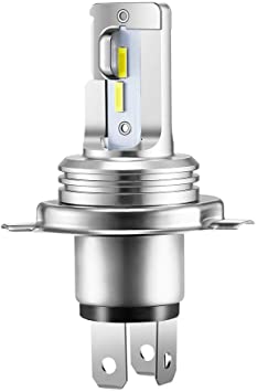 DAYWALKER H4 LED Motorcycle Headlight Bulb Hi/Lo Beam 9003 Bulb 2100 Lumens White 6000k CSP Chips LED Car Headlight H4 Headlamp 1:1 Design (Pack of 1)