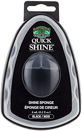 Moneysworth & Best Quick Shine Shoe Polish with Sponge 6ML Black Tint