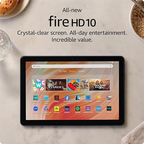 All-new Amazon Fire HD 10 tablet, built for relaxation, 10.1" vibrant Full HD screen, octa-core processor, 3 GB RAM, latest model (2023 release), 64 GB, Black