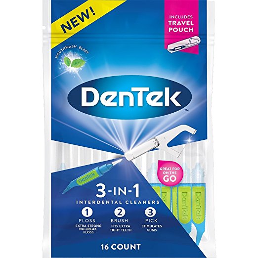 Dentek 3 In 1 Interdental Cleaner, 16 Count