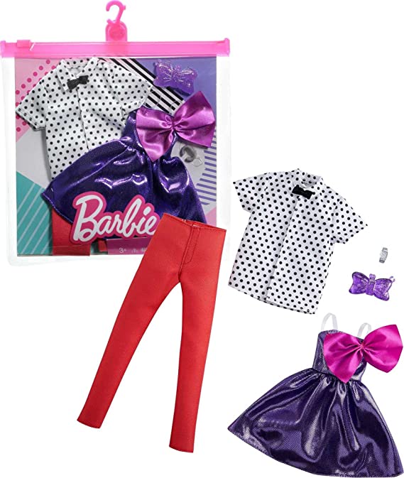 Barbie Fashion Pack with 1 Outfit & 1 Accessory Doll & 1 Each for Ken Doll, Gift for 3 to 8 Year Olds