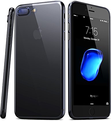 TOZO Case for iPhone 7 Plus, PP [0.35mm] Ultra-Thin/Slim [Perfect Fit] Thinnest Hard Protect Case Back Cover Bumper [Semi-transparent] Lightweight for iPhone 7 Plus 5.5 inch. [Jet Black]