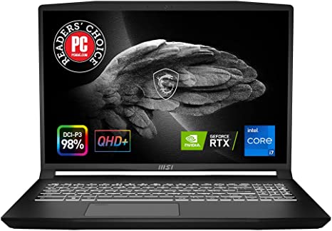 MSI Creator M16 16" Content Creation Laptop: Intel Core i7-12650H RTX 3060 32GB 1TB NVMe SSD, QHD+ 16:10 60Hz 100% DCI-P3, 180-Degree Lay-Flat, Cooler Boost Trinity+, Win 11: Black A12UEV-468