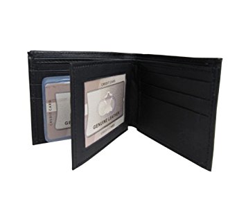 Giant Trend Mens BiFold Credit Card ID Leather Wallets Card Cases