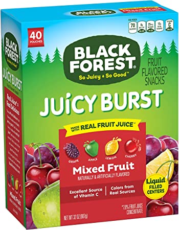 Black Forest Fruit Snacks Juicy Bursts, Mixed Fruit