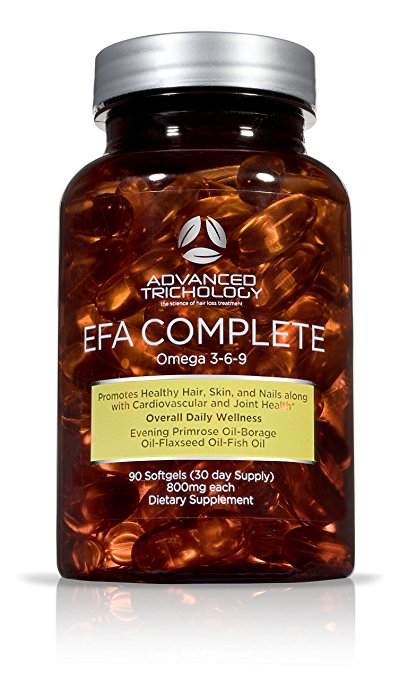 EFA COMPLETE with optimal levels of High Potency Flax Oil, Fish Oil, Borage Oil, and Evening Primrose Oil 800mgs (90count).