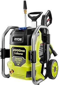 RYOBI Electric Pressure Washer RY142022 2000 PSI 1.2 GPM Cold Wate (Renewed)