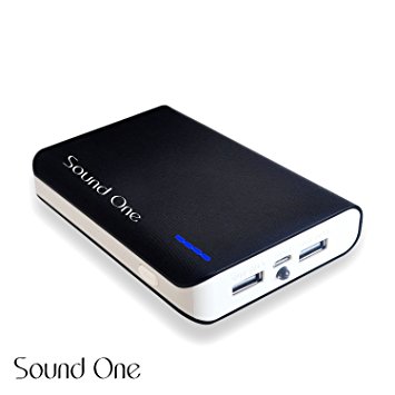 Sound One Compact Power Bank Dual USB Port 10000mAh Black (SO-PB-10100)