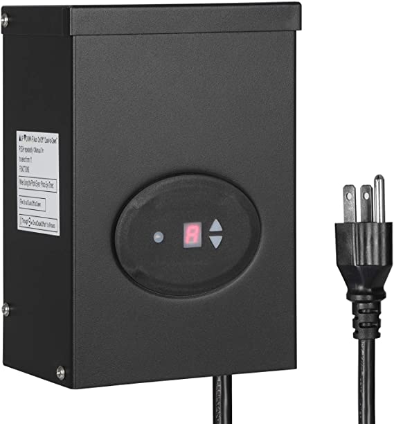 DEWENWILS 200W Outdoor Low Voltage Transformer with Timer and Photocell Sensor, 120V AC to 12V AC, Weatherproof, for Halogen & LED Landscape Lighting, Spotlight, Pathway Light, ETL Listed