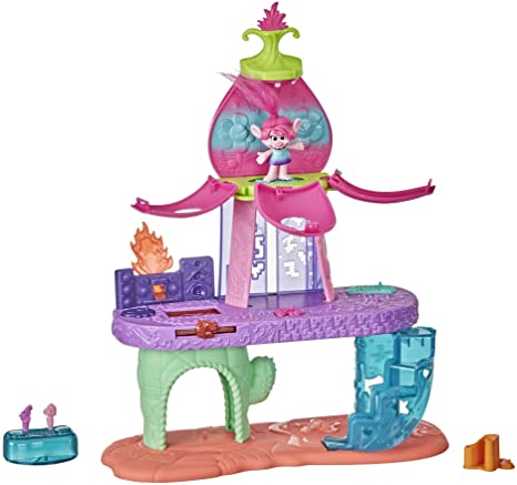 Trolls DreamWorks World Tour Blooming Pod Stage Musical Toy, Plays 3 Different Songs, Playset for Girls and Boys 4 Years and Up