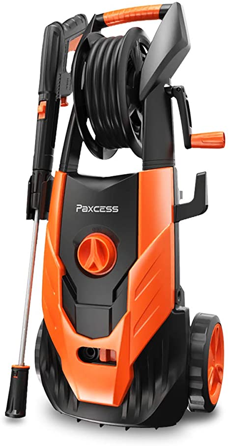 PAXCESS Electric Pressure Washer, 2300 PSI 1.85 GPM Electric Power Washer with Spray Gun, Adjustable Nozzle,26ft High Pressure Hose, Hose Reel (Power Wash Machine, Pressure Cleaner, Car Washer)