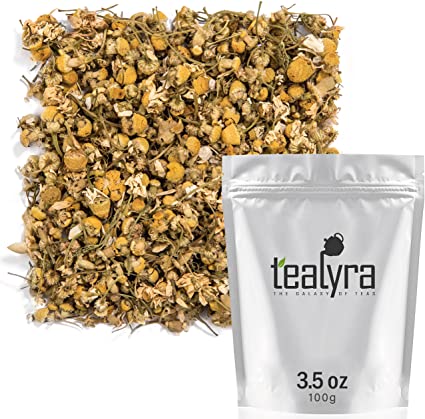 Tealyra - Egyptian Chamomile Tea - Pure Herbal Tea - Natural Bedtime Tea - Caffeine-Free - Relaxing Herbal Remedy - Anxiety and Stress Relief - 100g (3.5-Ounce)