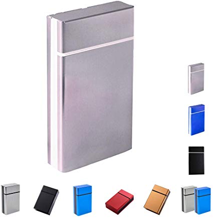 Cigarette Case & Dispensers 100s (10-16 Capacities) Sturdy Cigarette Holder Metal Exterior and Plastic Inner Cigarette Accessories