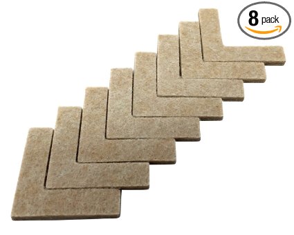 Shepherd Hardware 9816 1-1/2-Inch Heavy Duty Self-Adhesive Felt Corner Furniture Pads, 8-Pack