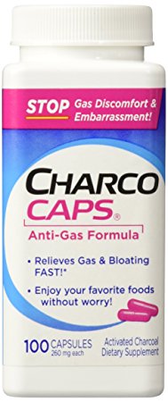 Charcocaps Dietary Supplement Anti-Gas Formula, 100 Count