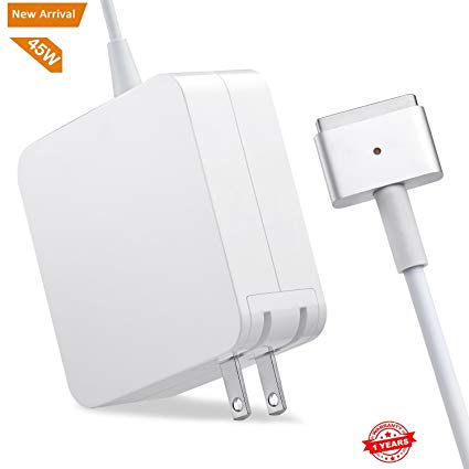 Macbook Air Charger,Replacement 45W Magsafe 2 Power Adapter T-Tip Magnetic Connector Charger for MacBook Air 11 inch and 13 inch (45W-T)
