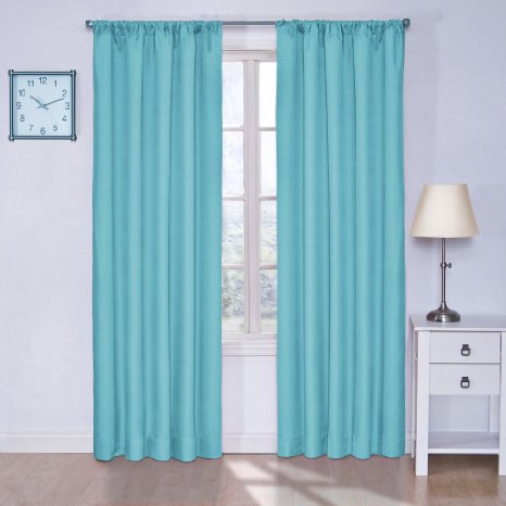 Eclipse Kids Kendall Room Darkening Thermal Curtain PanelTurquoise63-Inch