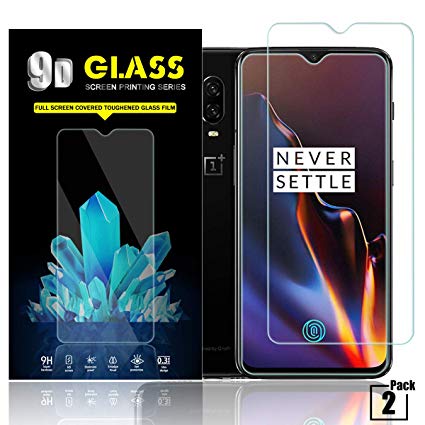 YEYEBF Oneplus 6T Screen Protector, [2 Pack] Tempered Glass Screen Protector for Oneplus 6T [HD-Clear][3D Touch][Anti-Glare][Bubble-Free][Anti-Scratch]