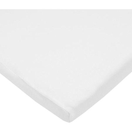 TL Care Supreme 100% Cotton Jersey Knit Fitted Cradle Sheet, White