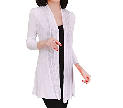 Shawhuaa Womens knitted Slim Fit Open Front Cardigan Sweater Shawl