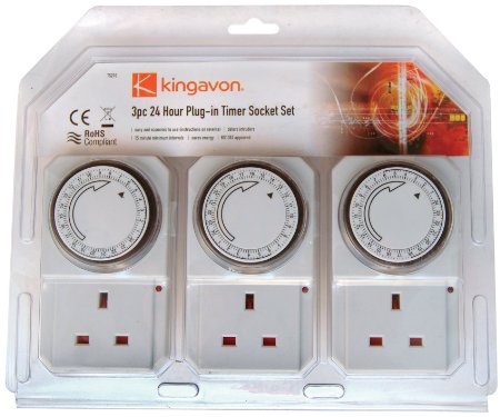 Kingavon BB-TS210 24 Hour Plug-in Timer Socket Set