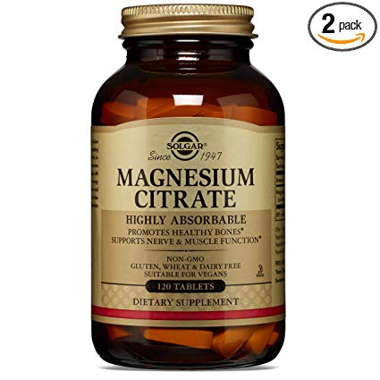 Solgar Magnesium Citrate 120 Tablets (Pack of 2)