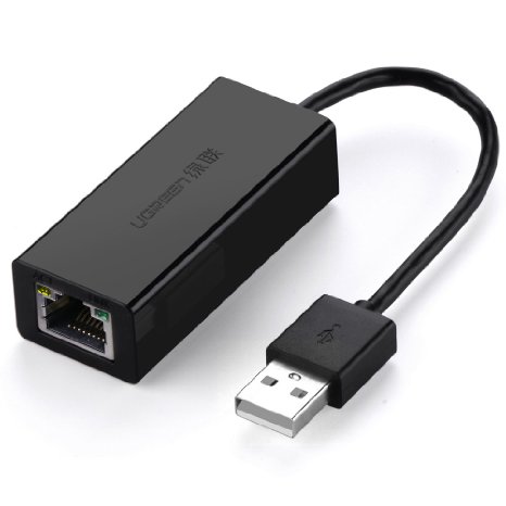 Ugreen 20254 USB 20 to 10100Mbps Fast Ethernet LAN Wired Network Adapter Support Windows 8187XPVistaMac OS X Linux for MacBook Chromebook Surface Pro and Much More Black