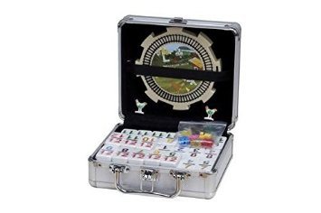 Double 12 Numeral Tiles 2-in-1 Mexican Train Set in Alum Case(Discontinued by manufacturer)