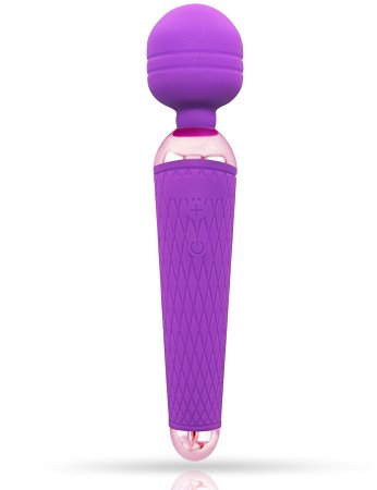 Sex Vibrant for Women FDA Approved Silicone, Multi-speed Wireless Waterproof Wand Massager by Lyork (Purple)