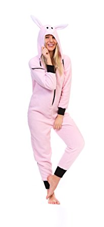 Totally Pink Women's Warm and Cozy Plush Character Onesie