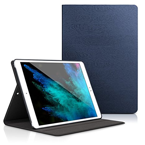 iPad Pro 10.5 Case, A-Maker Slim Fit Flip PU Leather Smart Cover Folio Case Stand with Auto Sleep/Wake Function for Apple iPad Pro 10.5 - Navy Blue