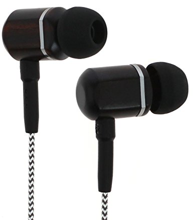 Symphonized MTRX 2.0 Premium Genuine Wood In-ear Noise-isolating Headphones|Earbuds|Earphones with Innovative Shield Technology Cable, Mic And Volume Control (Silver)