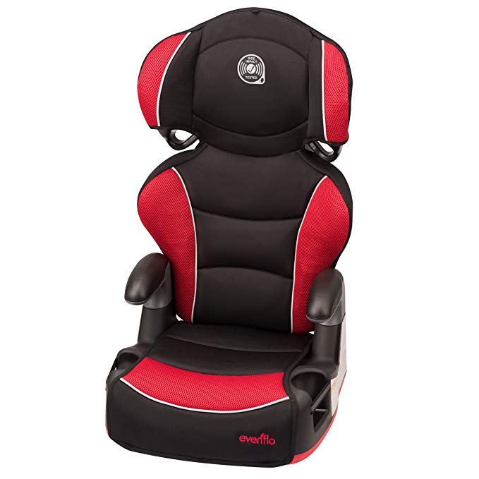 Evenflo Big Kid AMP High Back Booster Car Seat, Heatwave