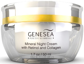 Genesea Hydrating Mineral Night Cream with 3 Retinol and Collagen - Featuring Time-released Amino Acids and Antioxidants Technology - Premium Dead Sea Cosmetic Product - Paraben Free