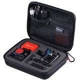 Smatree SmaCase G160 - Medium Case for Gopro Hero Hero 4332 and Accessories 86 x67 x27 inches - Travel and Household Case with Excellent Cut Foam Interior - Perfect Protection for Gopro Camera-Full Black