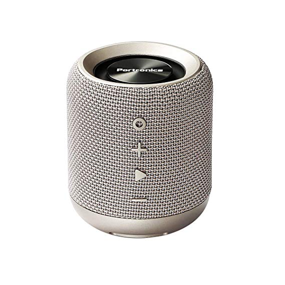 Portronics POR-821 SoundDrum Wireless Bluetooth 4.2 Stereo Speaker with FM, USB Music (Grey)