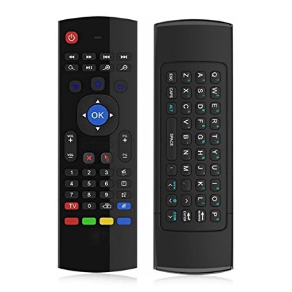 QQPOW MX3 2.4G Portable Mini Wireless Double-Faced Remote Control Keyboard & Air Mouse For TV Box