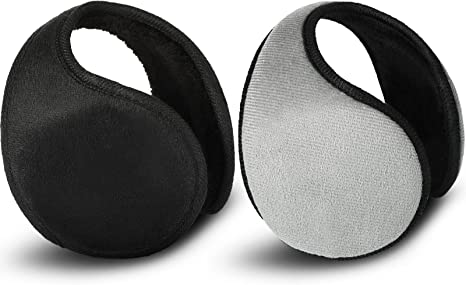 SATINIOR 2 Packs Ear Warmer Fleece Earmuff Winter Accessory for Men Women