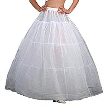 Bridess Women's Crinoline Underskirt Petticoat slip for Wedding Bridal Dress White