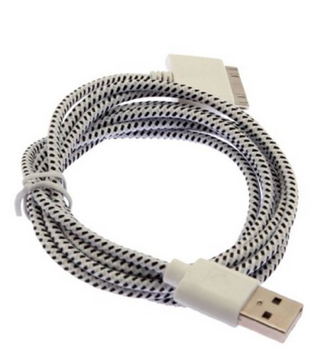 3m Extra Long Strong Braided Data Cable Usb Charger for Iphone 3gs 4 4s Ipad 2 3 30pin