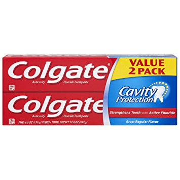 Colgate Cavity Protection Toothpaste with Fluoride - 6 ounce Twin Pack