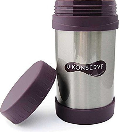 Kids Konserve KK025 16- Ounce Stainless-Steel Insulated Food Jar, Eggplant by U Konserve