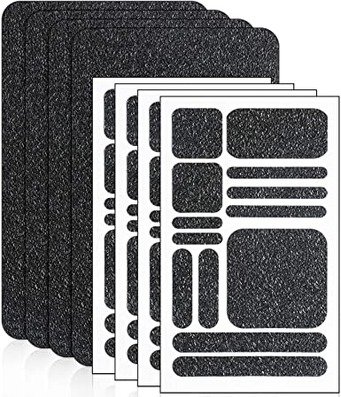 8 Pieces Cell Phone Grip Tapes Stickers Anti-Slip Grip Rubberized Decal Stickers Adhesive Traction Grip Decal Stickers Anti-Slip Textured Phone Tape for Phones Tablet Computer Gaming Cases (Black)