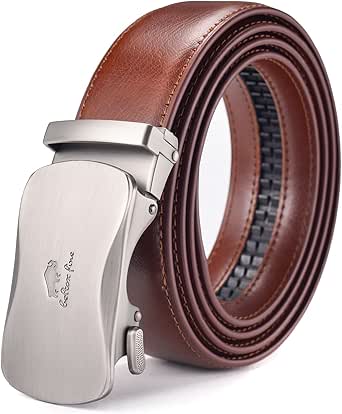 Men Belts Leather Male Slide Ratchet Work Dress Strap w Interchangeable Buckle Beltox