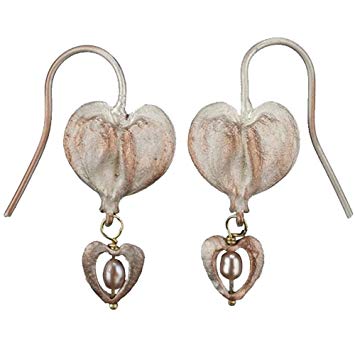 "Bleeding Heart" Double Drop Earrings by Michael Michaud for Silver Seasons