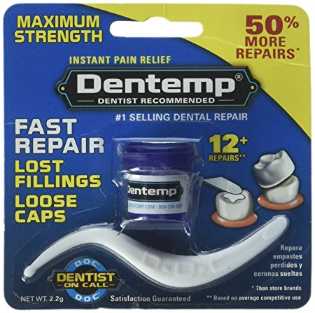 Dentemp Maximum Strength Dental Cement, 0. 07 Ounce