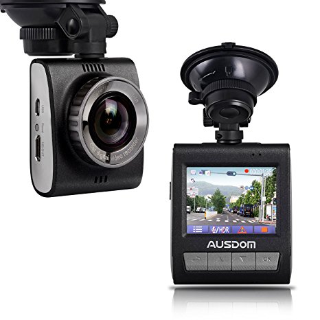 AUSDOM AD109 Dashcam Car DVR Dashboard Camera Car Video Recorder - Ambarella A7, 2K, HDR, 2.0" Screen, G-sensor, Parking Monitor, 180 Degree Wide Angle Lens, Super Night Vision (Dash Cam)